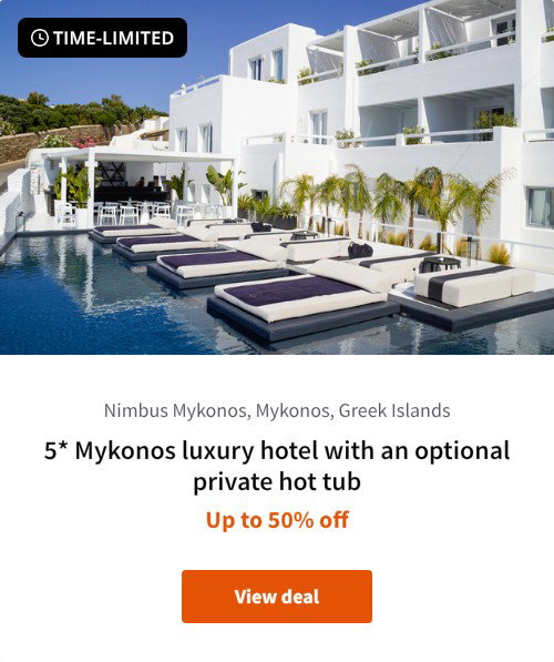 5* Mykonos luxury hotel with an optional private hot tub