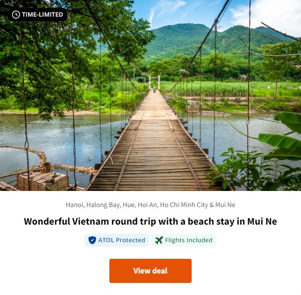 Wonderful Vietnam round trip with a beach stay in Mui Ne