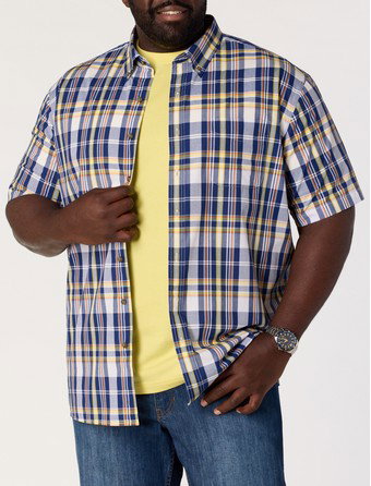 Easy-Care Medium Plaid Sport Shirt