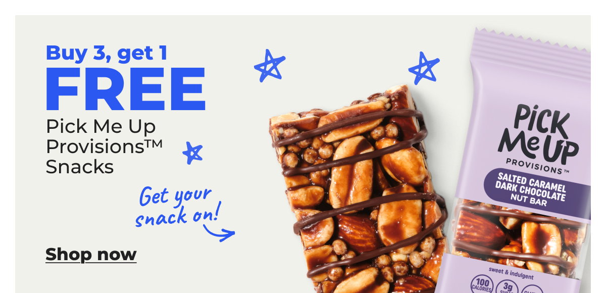 Buy 3, get 1 free Pick Me Up Provisions™ Snacks - Shop now