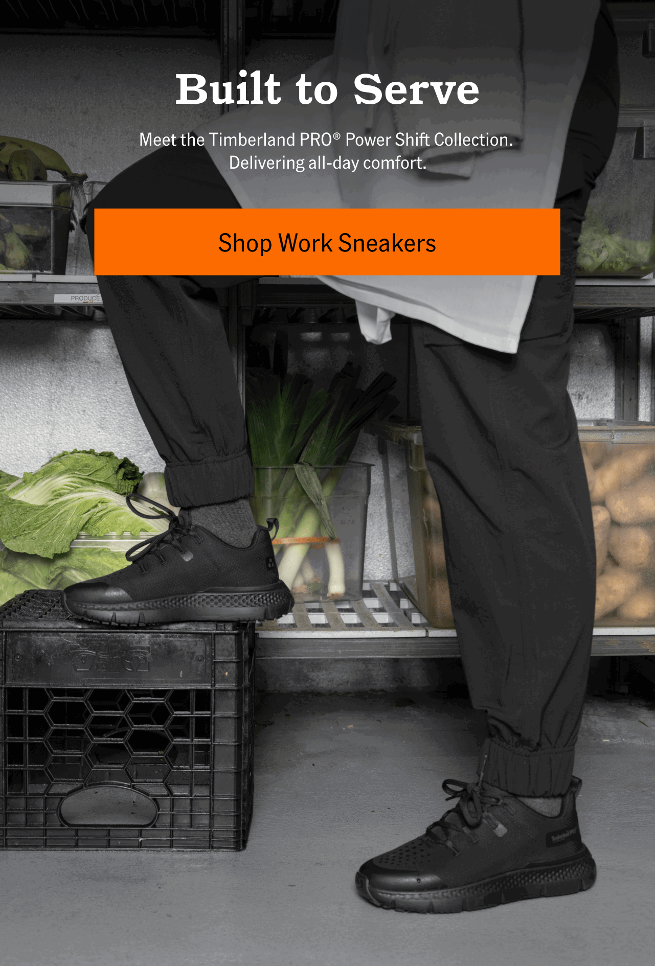 Built to Serve. Shop Work Sneakers.