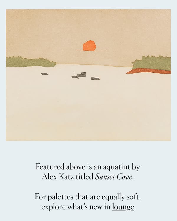 An aquatint by Alex Katz titled Sunset Cove.