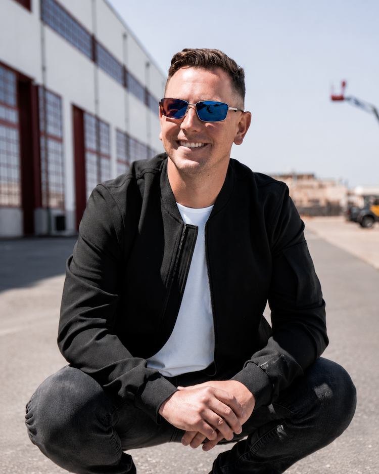 Man wearing EnChroma Colorado frames in the city