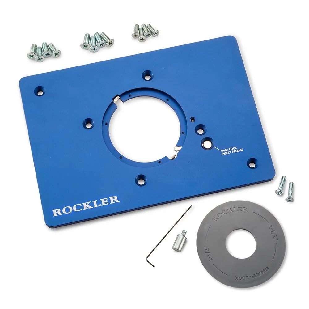 Rockler Snap-Lock Router Plate, 4-Hole Pattern