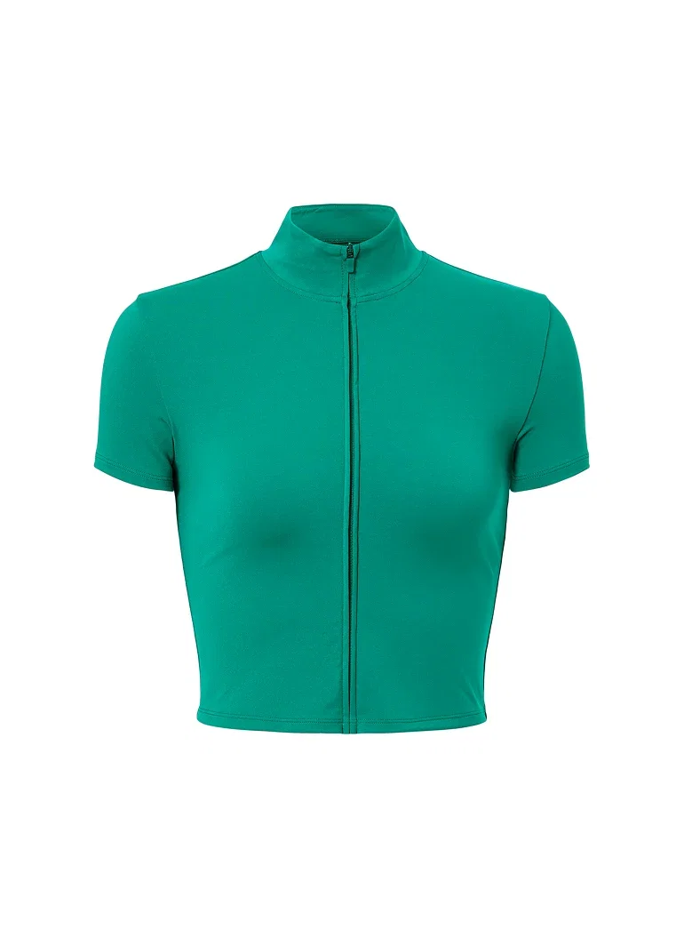 ALO Softsculpt Full Zip Short Sleeve