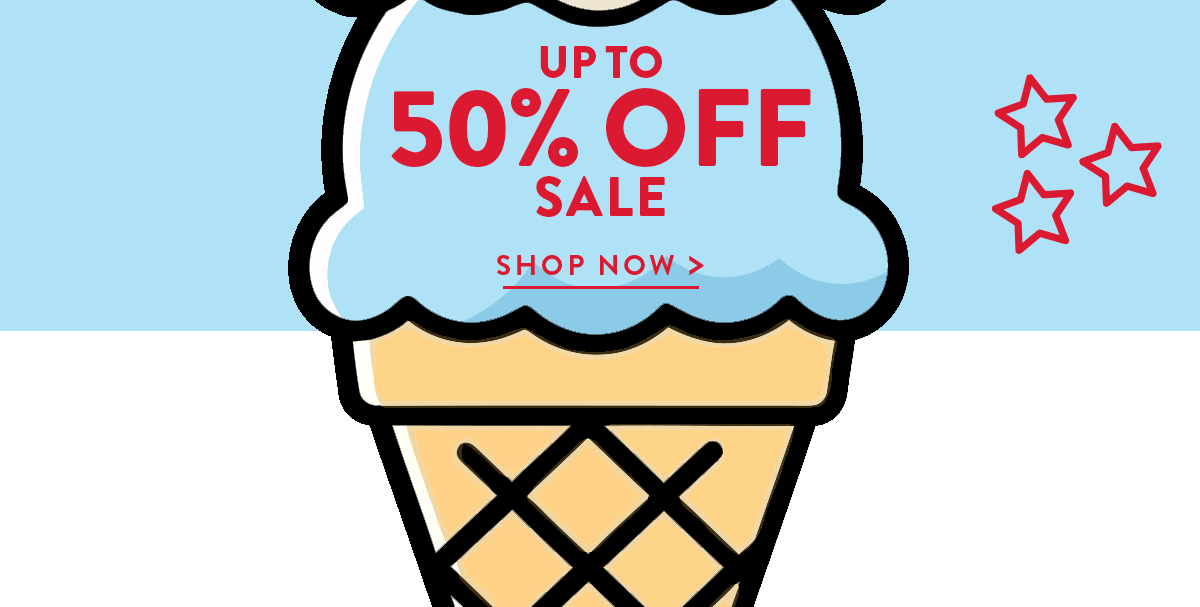 Up to 50% off Sale