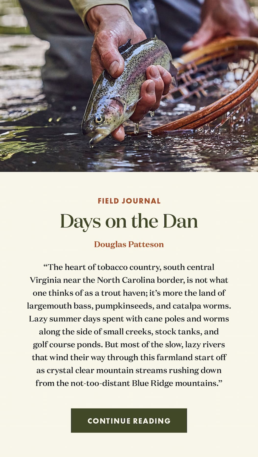 Field Journal: Days on the Dan
