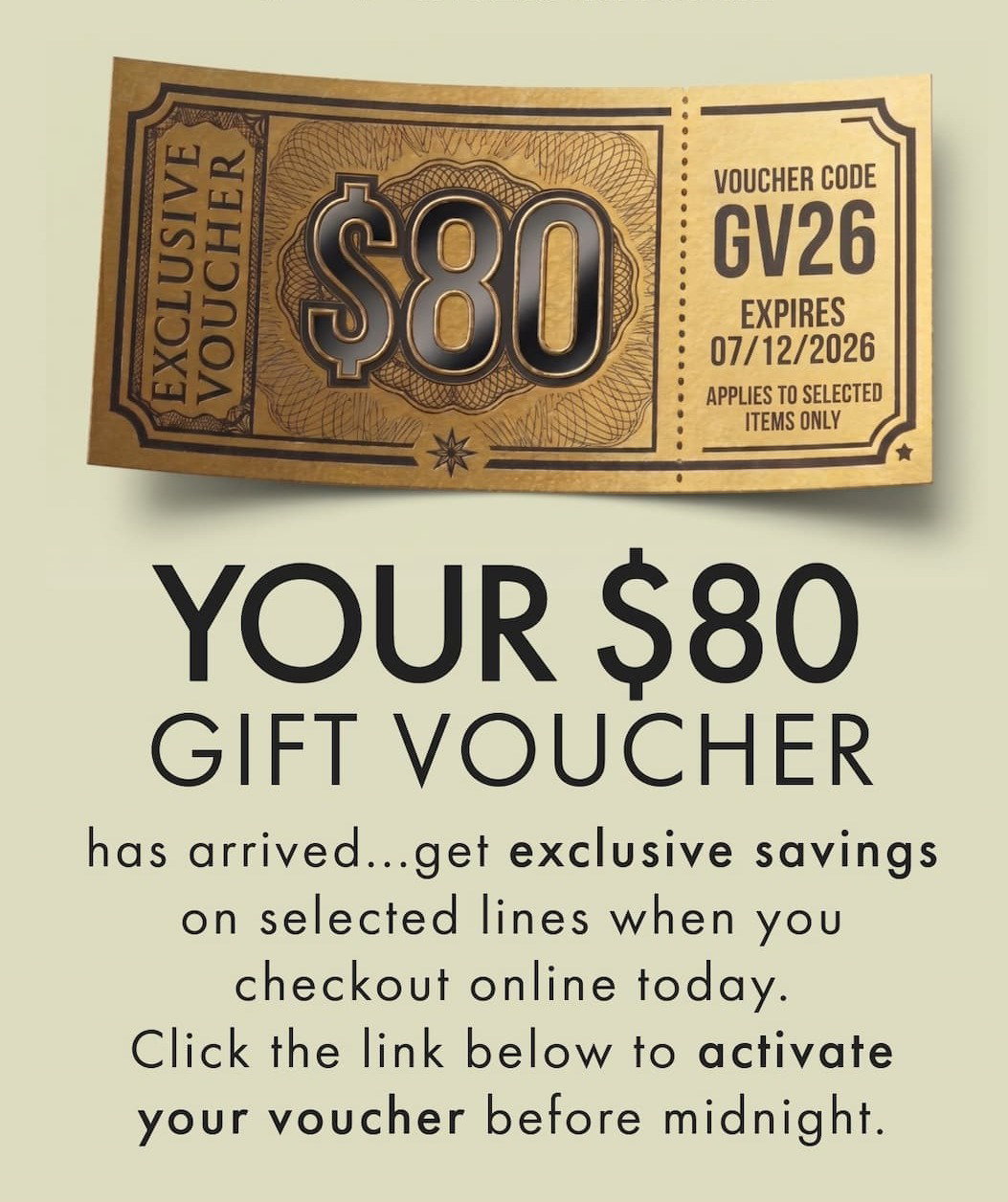 Activate Your $80 Voucher