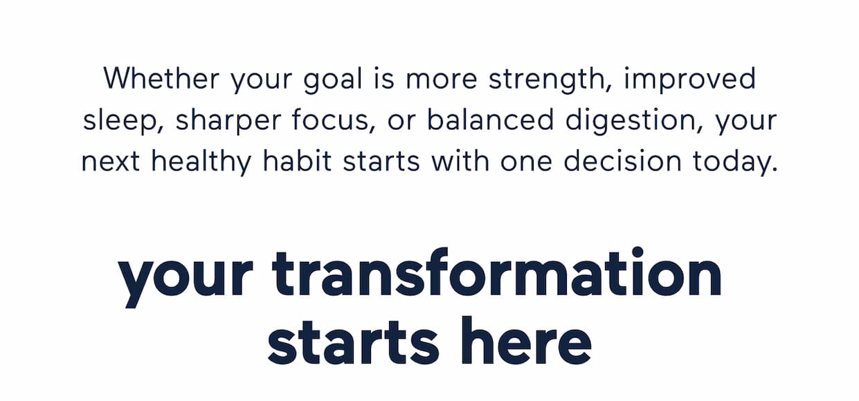 your transformation starts here