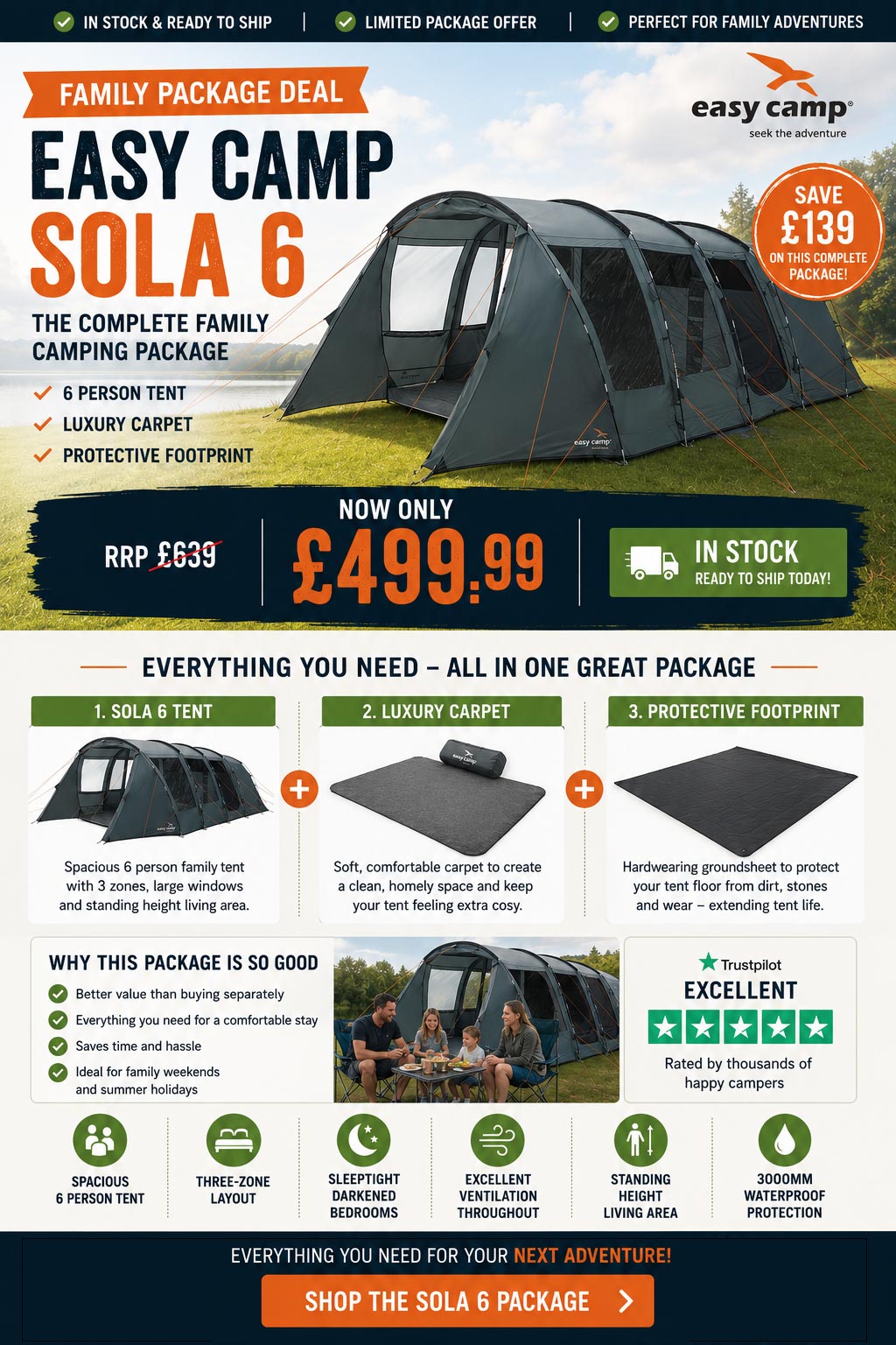 Family Tent Package Deal