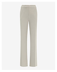 Editor Studio Stretch Twill High Waisted Flare Trouser: Soft Beige
