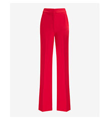 Editor Signature Stretch High Waisted Flare Trouser: Red