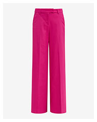 Editor Stretch Cotton High Waisted Flare Trouser: Hot Pink