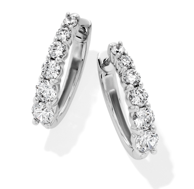 Diamond hoops.