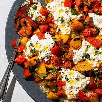 Tomato and Peach Salad