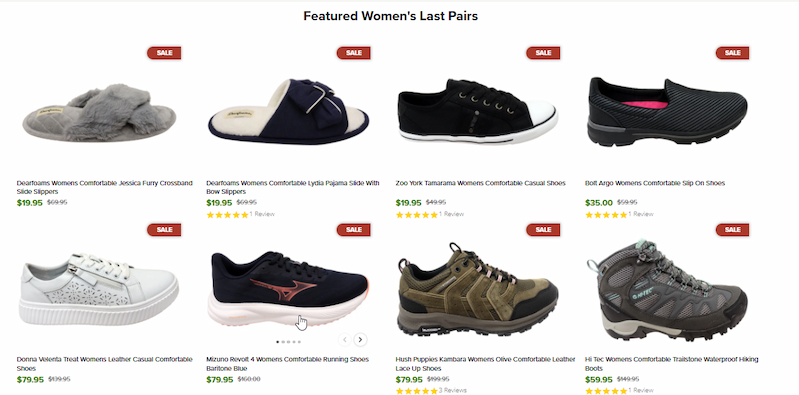 Featured Women's Last Pairs Items