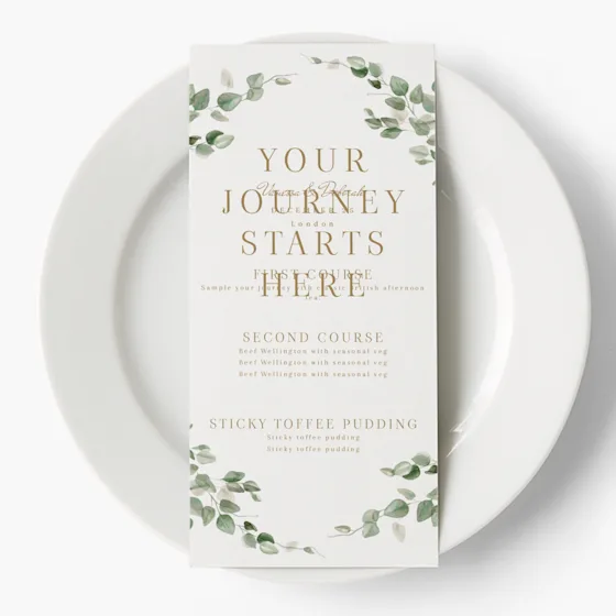 Wedding Menu Cards