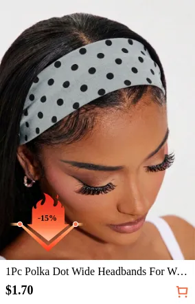 1Pc Polka Dot Wide Headbands For...
