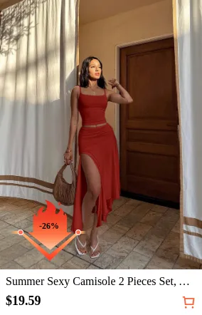 Summer Sexy Camisole 2 Pieces Set...