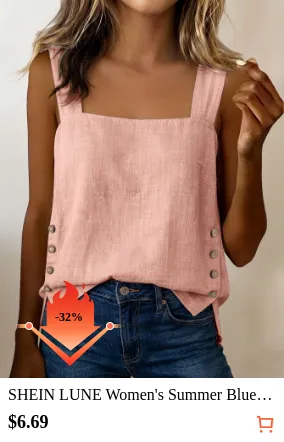 SHEIN LUNE Women s Summer Blue...