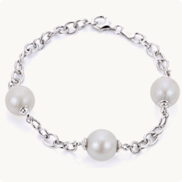 Freshwater Pearl 11-12mm Bracelet in Sterling Silver