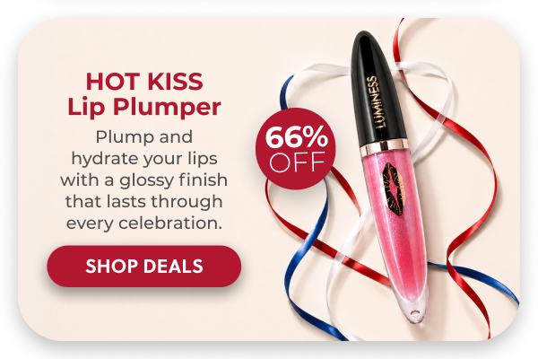 HOT KISS LIP PLUMPER: Plump and hydrate your lips with a glossy finish that lasts through every celebration.
