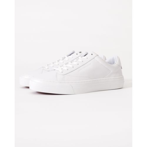 Tommy Hilfiger Premium Dress Nappa Leather Mens Cupsole Trainers - White