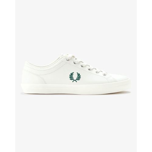 Fred Perry Mens Baseline Leather Trainers - Snow White 303