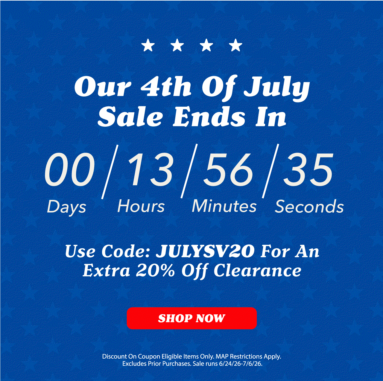 A1 - Last Chance To Shop 4th Of July Savings