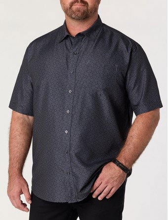 Wave Print Microfiber Sport Shirt