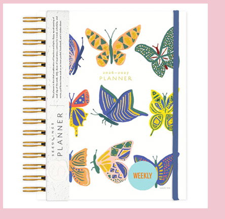 2026-2027 Seedlings Butterflies 17 Month Hardcover Weekly/Monthly Planner