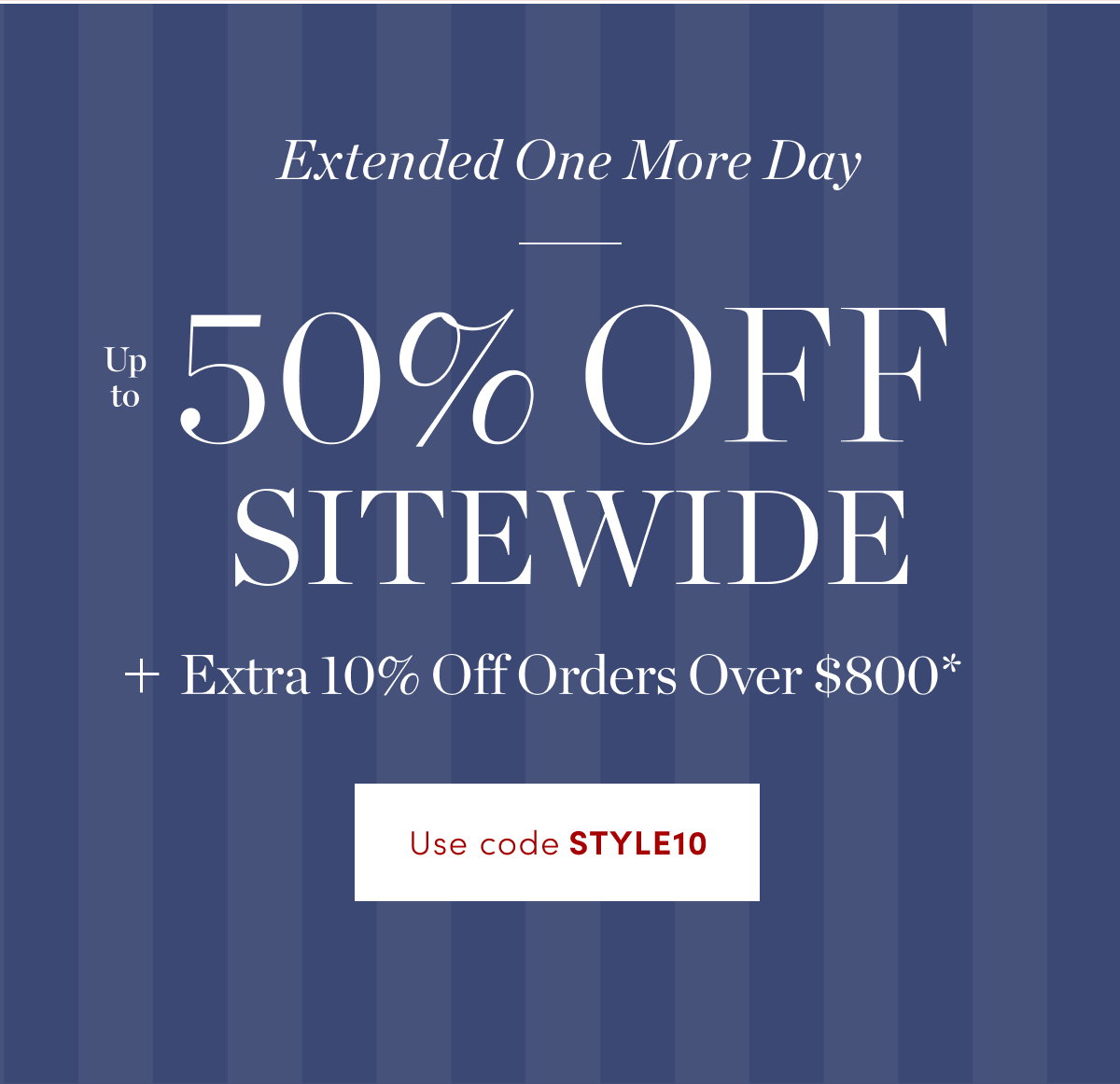 Up to 50% Off Sitewide