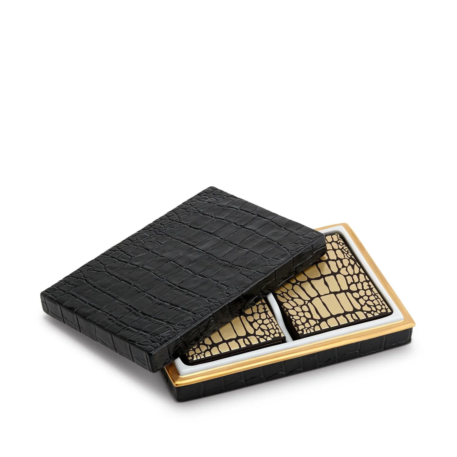 Image of Crocodile Box with Playing Cards (2 Decks)