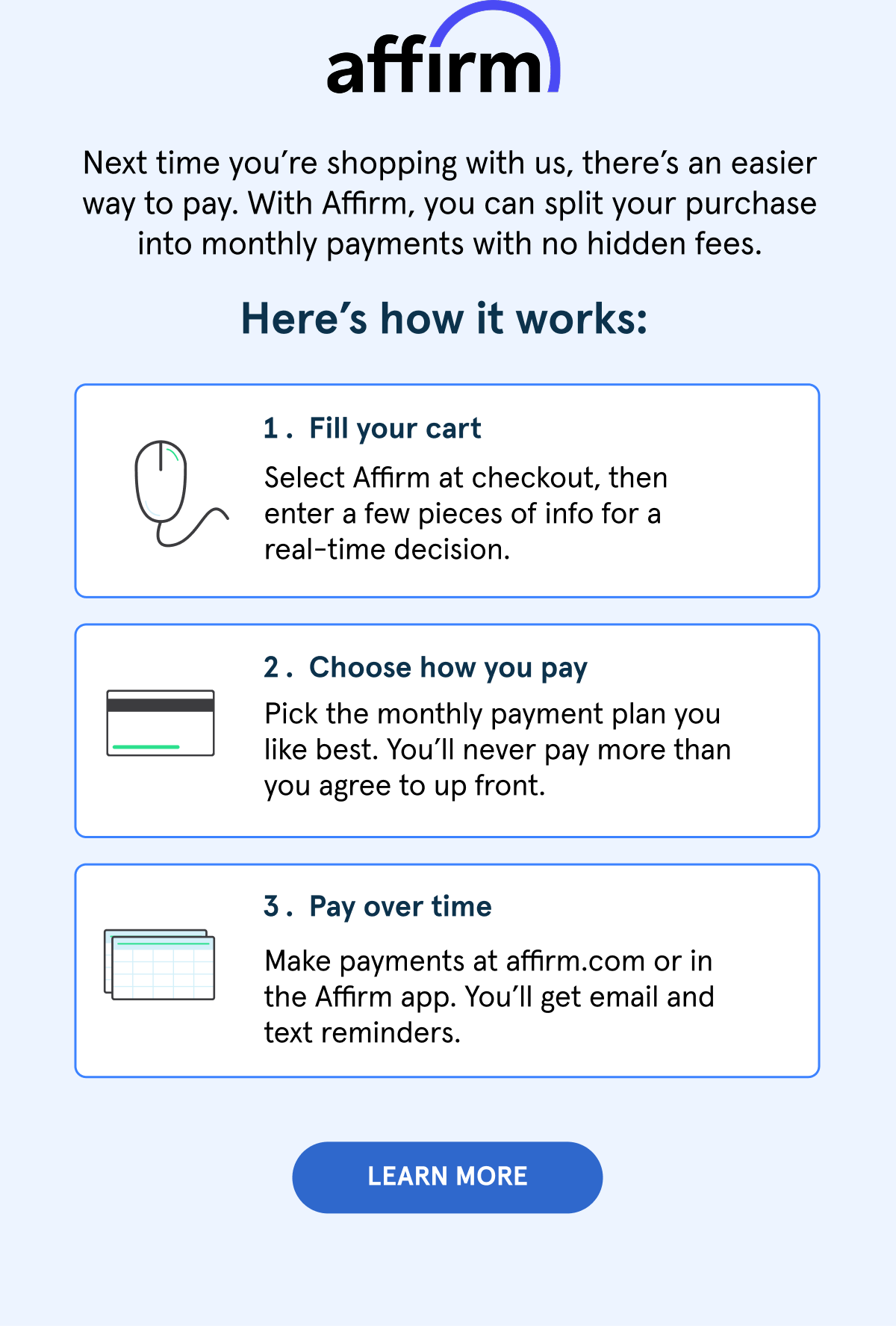 Pay with Affirm