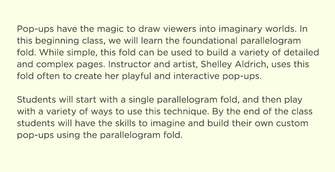 Pop-Up Magic with Shelley Aldrich