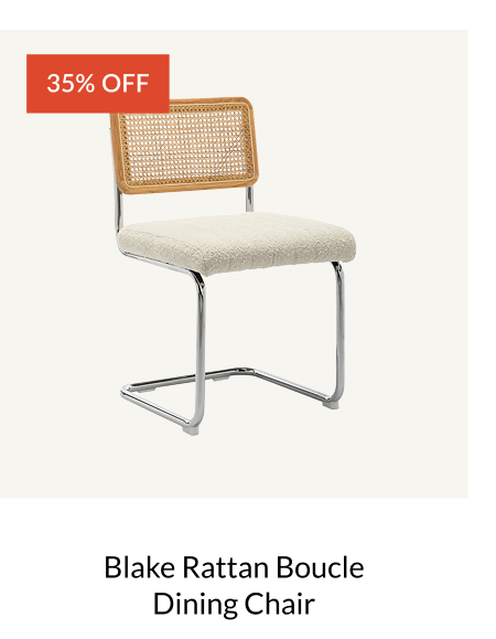 Shop Blake Rattan Boucle Dining Chair