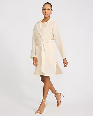 Double Breasted Belted Midi Trench Coat