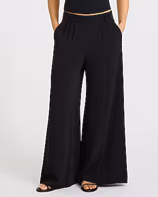 Luxe Stretch High Waisted Ultra Wide Leg Trouser