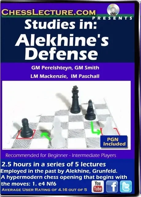 Image of E-DVD Studies in: Alekhine's Defense - Chess Lecture - Volume 145