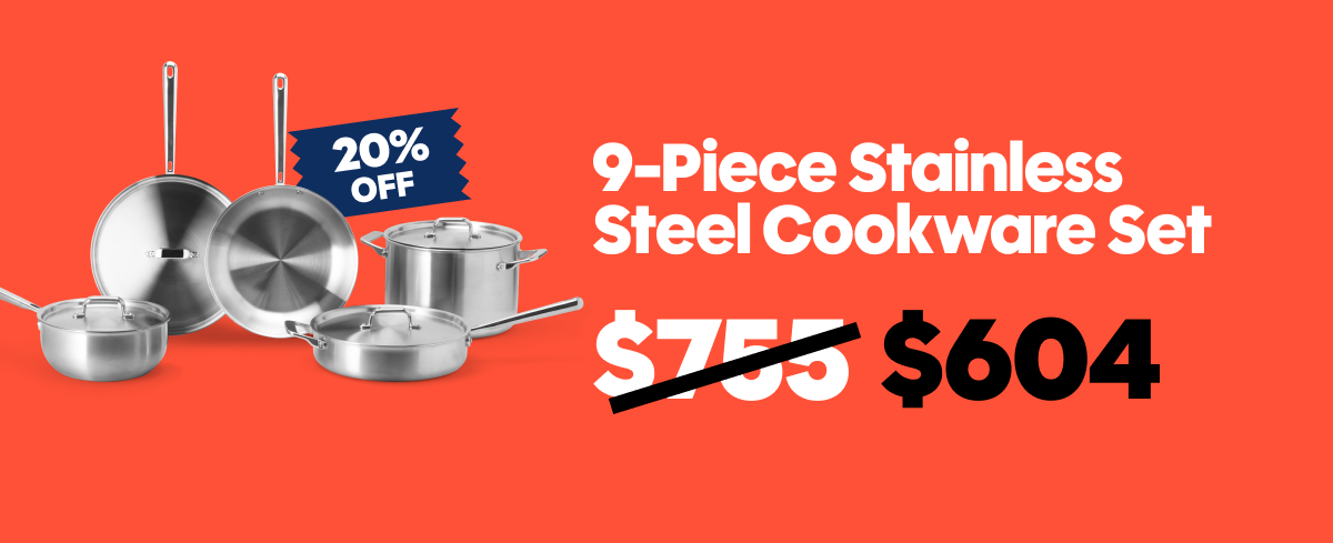 9 piece stainless set