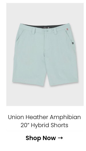 Union Heather Amphibian 20" Hybrid Shorts