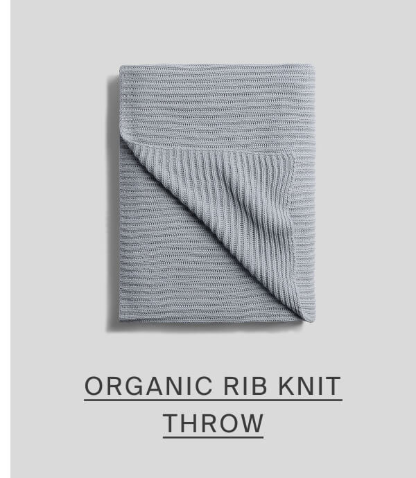 shop organic rib knit throw