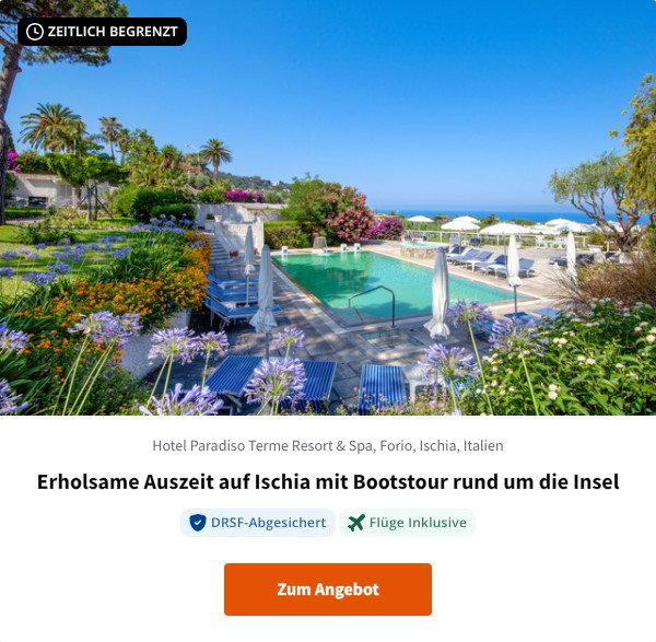 Erholsame Auszeit auf Ischia mit Bootstour rund um die Insel