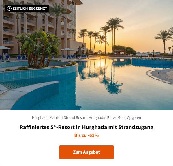 Raffiniertes 5*-Resort in Hurghada mit Strandzugang