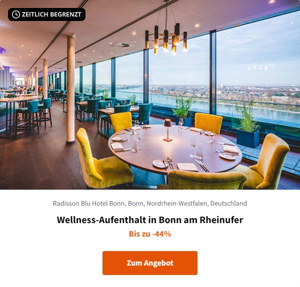 Wellness-Aufenthalt in Bonn am Rheinufer