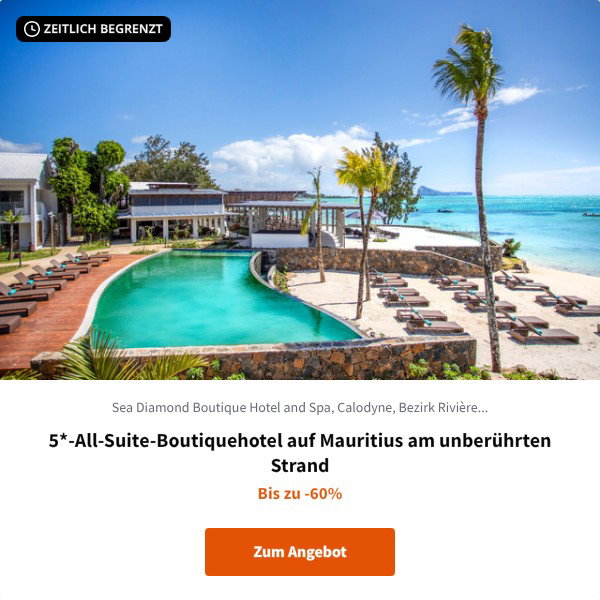 5*-All-Suite-Boutiquehotel auf Mauritius am unberührten Strand