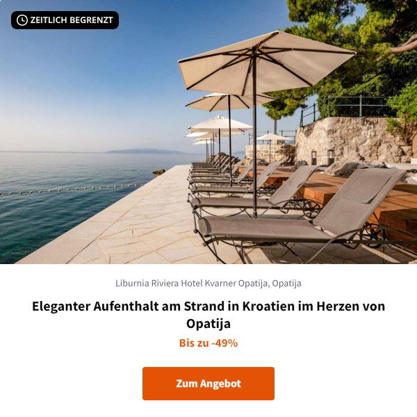 Eleganter Aufenthalt am Strand in Kroatien im Herzen von Opatija