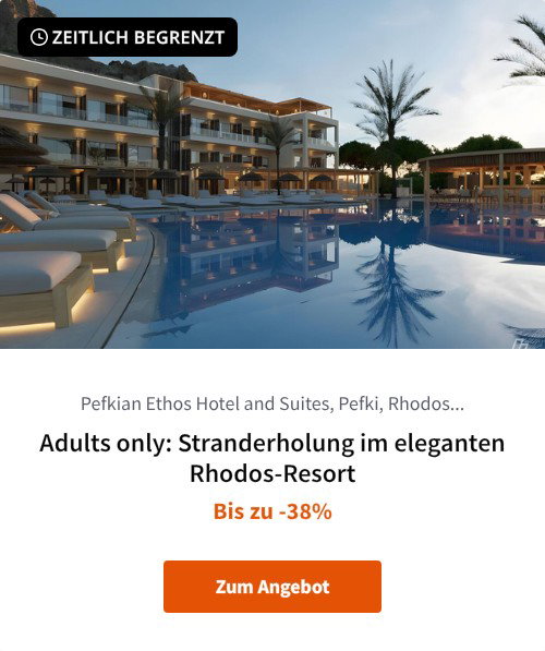 Adults only: Stranderholung im eleganten Rhodos-Resort
