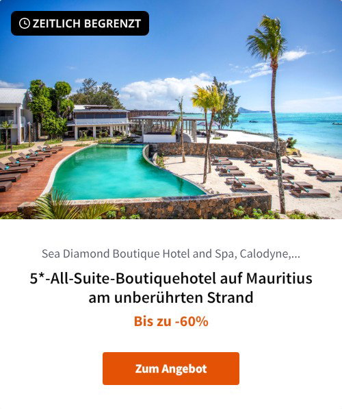5*-All-Suite-Boutiquehotel auf Mauritius am unberührten Strand