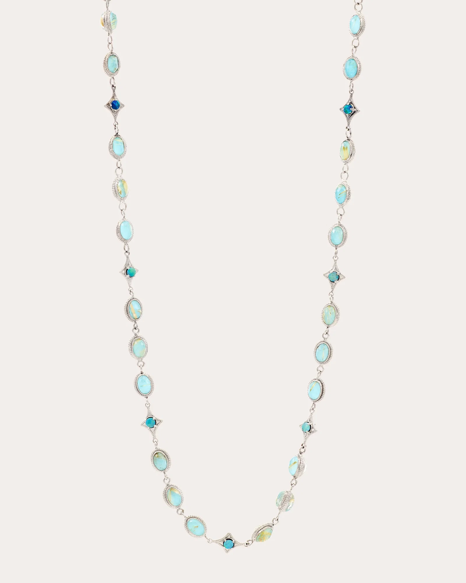 Turquoise & Opal Crivelli Station Necklace
